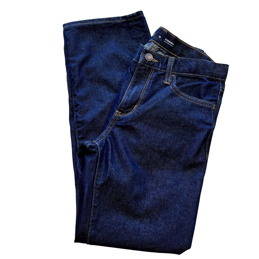Old Navy Straight Leg Dark Wash Jeans Boys Youth Size 12